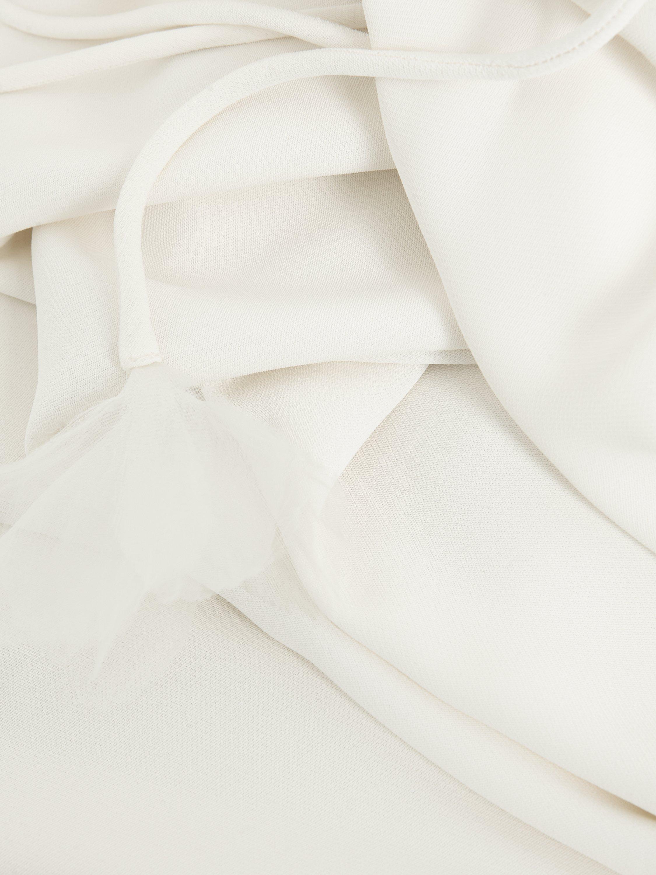 Product image 6 of 11, which shows Phase Eight Ellie Floral Corsage Dress, Cream, 8