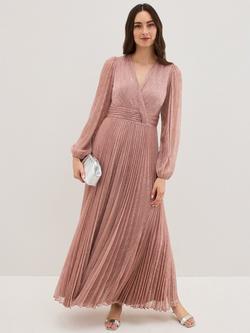 Phase Eight Harper Pleat Maxi Dress, Pale Pink, Pale Pink