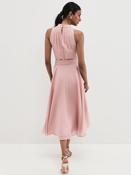 Phase Eight Lucinda Pleat Dress, Pink - view 2, Pink