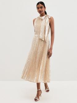 Phase Eight Sammy Sequin Dress, Silver, Silver