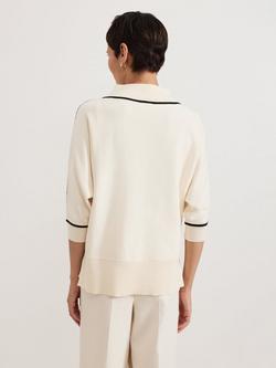 Phase Eight Hallie Tipped Jumper, Ivory - view 2, Ivory