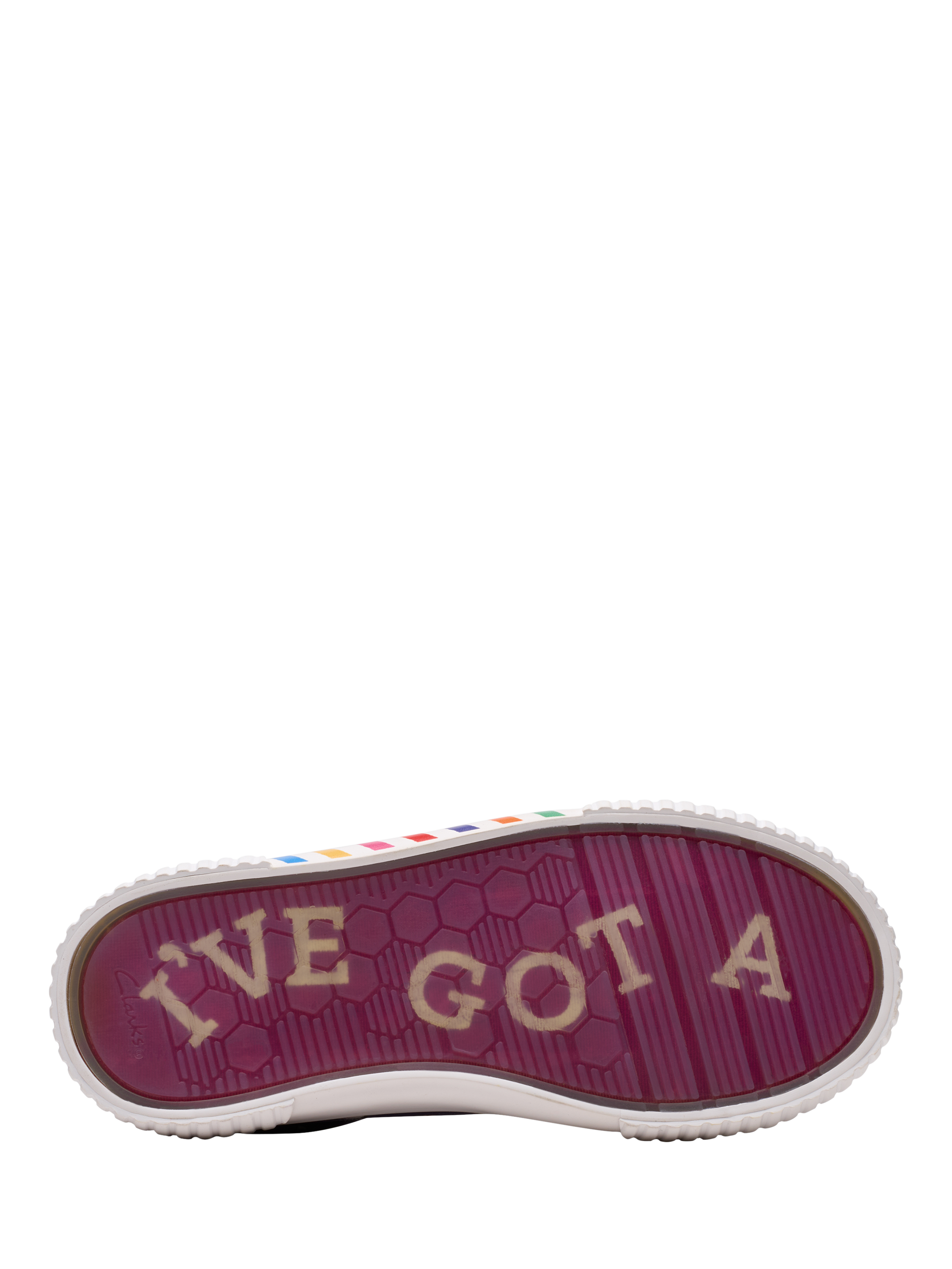 Product image 3 of 8, which shows Clarks Kids' Roald Dahl Foxing Mix Shoes, Purple Canvas, 7 G Jnr