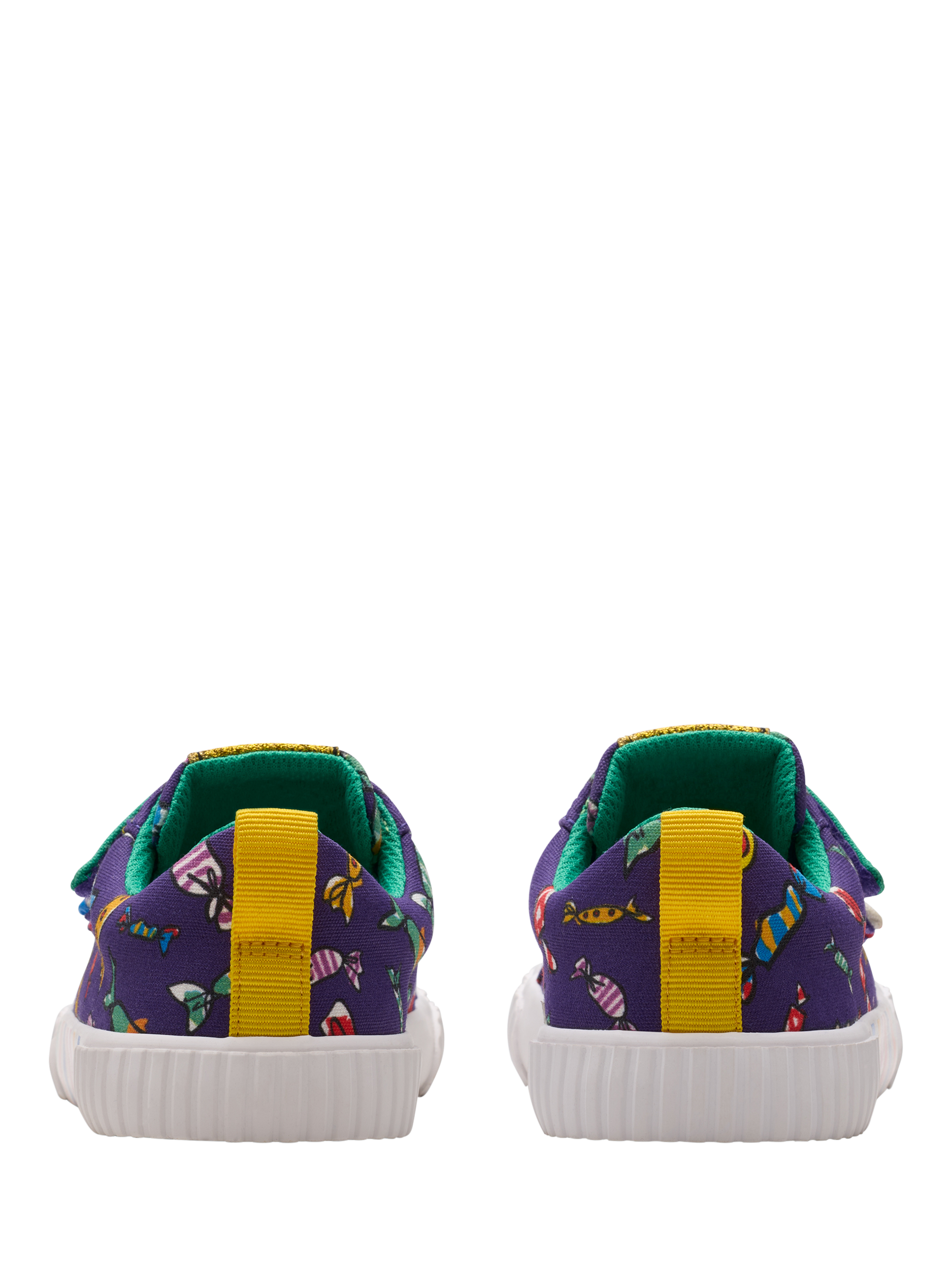 Product image 5 of 8, which shows Clarks Kids' Roald Dahl Foxing Mix Shoes, Purple Canvas, 7 G Jnr