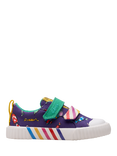 Clarks Kids' Foxing Mix Charlie & The Chocolate Factory Trainers, Purple Canvas