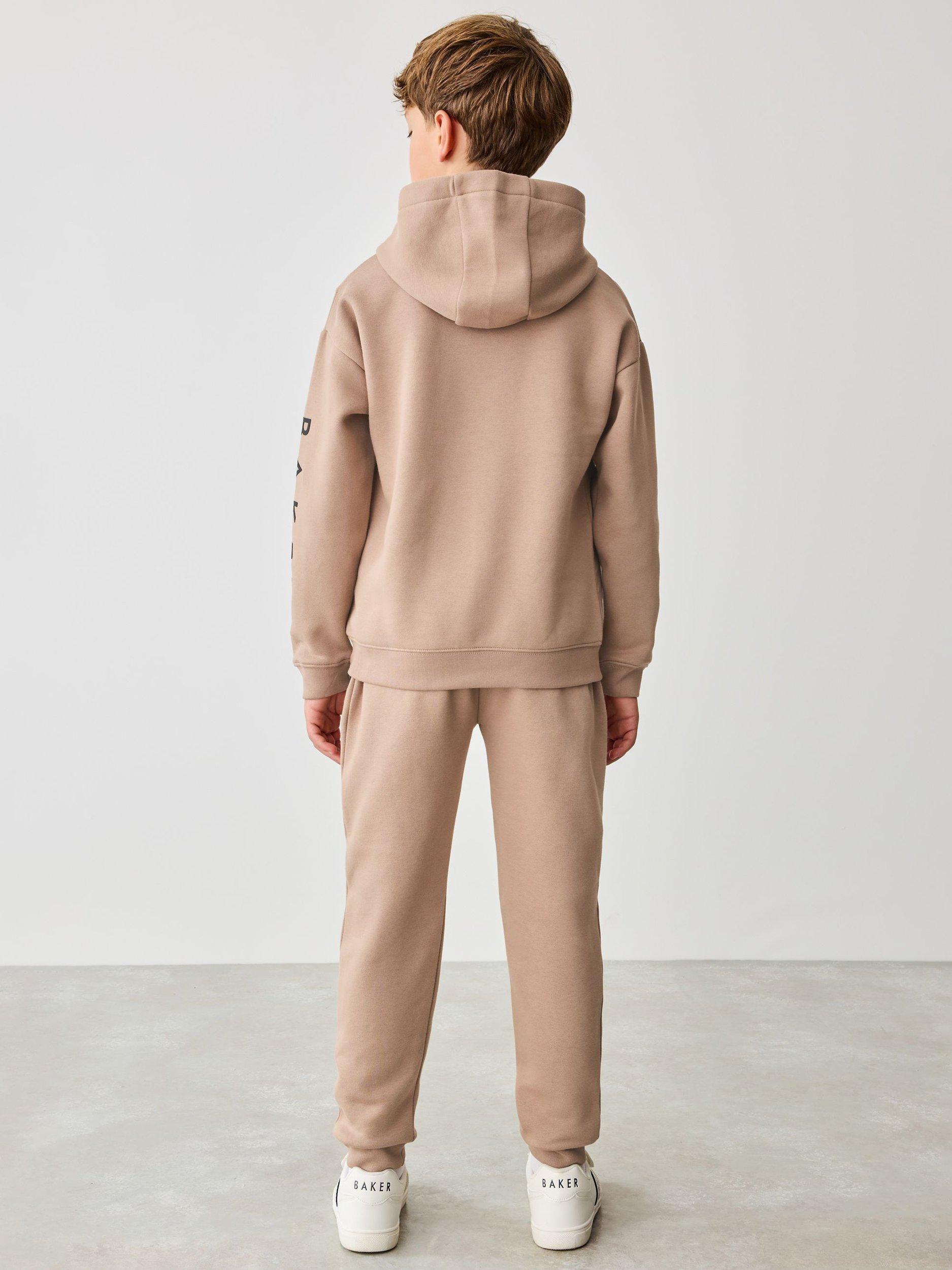 Product image 2 of 10, which shows Ted Baker Kids' Hoodie & Joggers Set, Tan Brown, 8 years