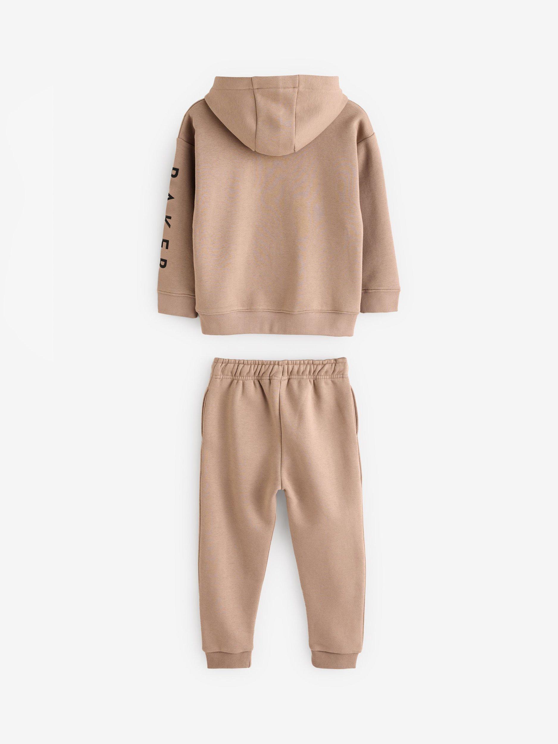 Product image 6 of 10, which shows Ted Baker Kids' Hoodie & Joggers Set, Tan Brown, 8 years