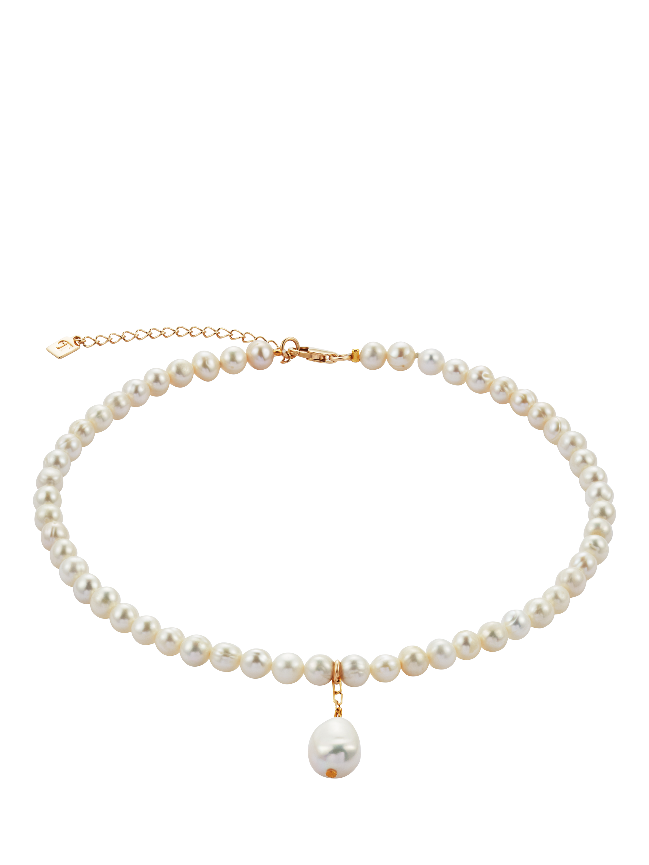 Toolally Laura Whitmore x Toolally Diana Pearl Choker, Gold