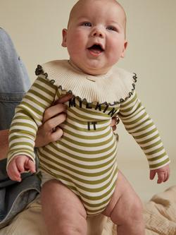 Claude & Co Kids' Milking It Bodysuit, Stripe, Stripe