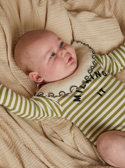 Claude & Co Kids' Milking It Bodysuit, Stripe - view 2, Stripe