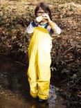 Muddy Puddles Kids' Waterproof Dungarees, Yellow