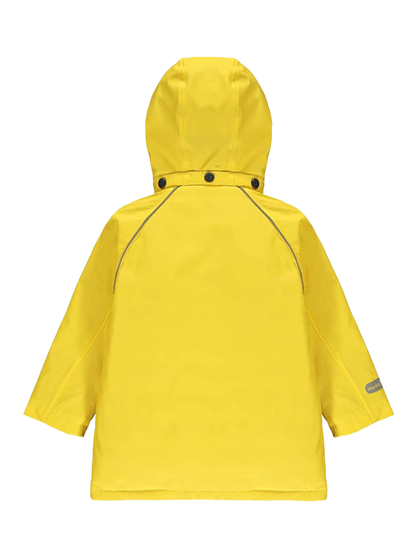Product image 4 of 4, which shows Muddy Puddles Kids' Waterproof Fleece Lined Jacket, Yellow, 12-18 months