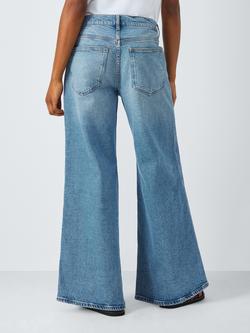AND/OR Patchwork Wide Leg Jeans, Blue - view 2, Blue