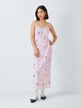 John Lewis ANYDAY Floral Strappy Midi Dress, Pink Multi