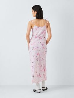 John Lewis ANYDAY Floral Strappy Midi Dress, Pink Multi - view 2, Pink Multi