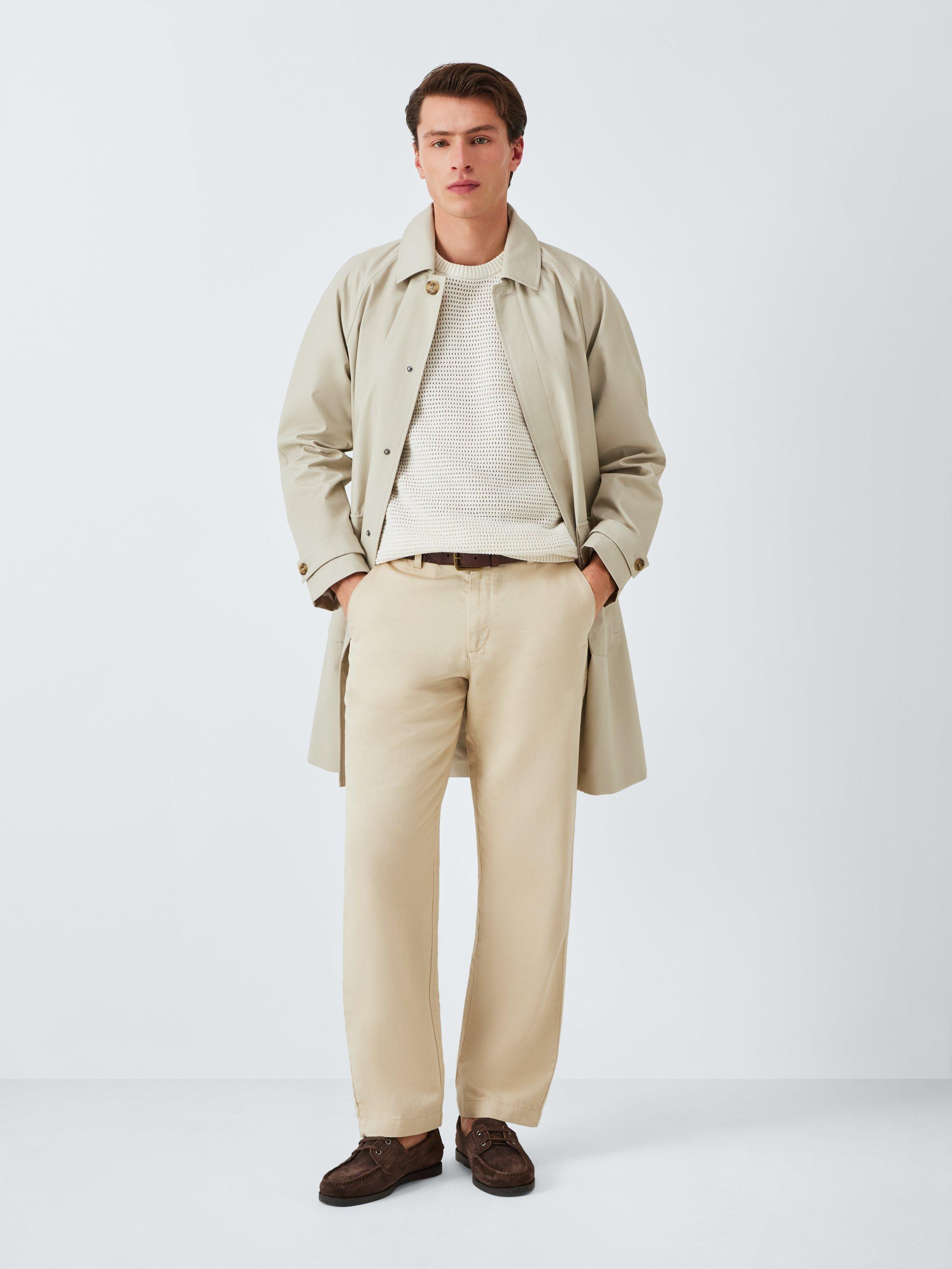 Product image 3 of 6, which shows John Lewis Short Sleeve Open Knit Cotton T-Shirt, Egret, S