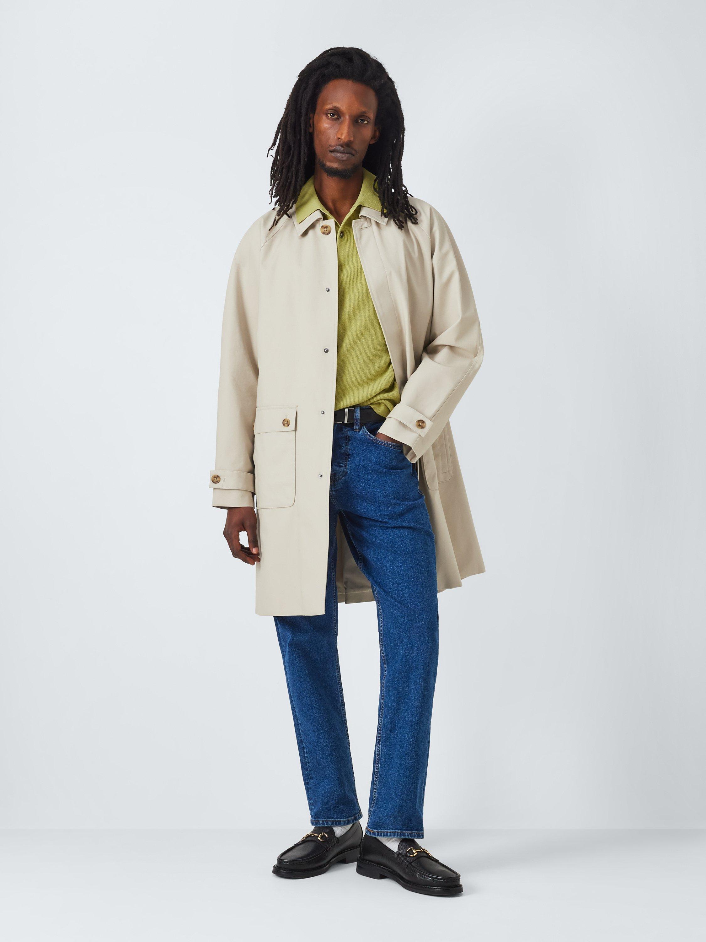 Product image 3 of 6, which shows John Lewis Short Sleeve Wide Rib Knit Polo Shirt, Sapling, M