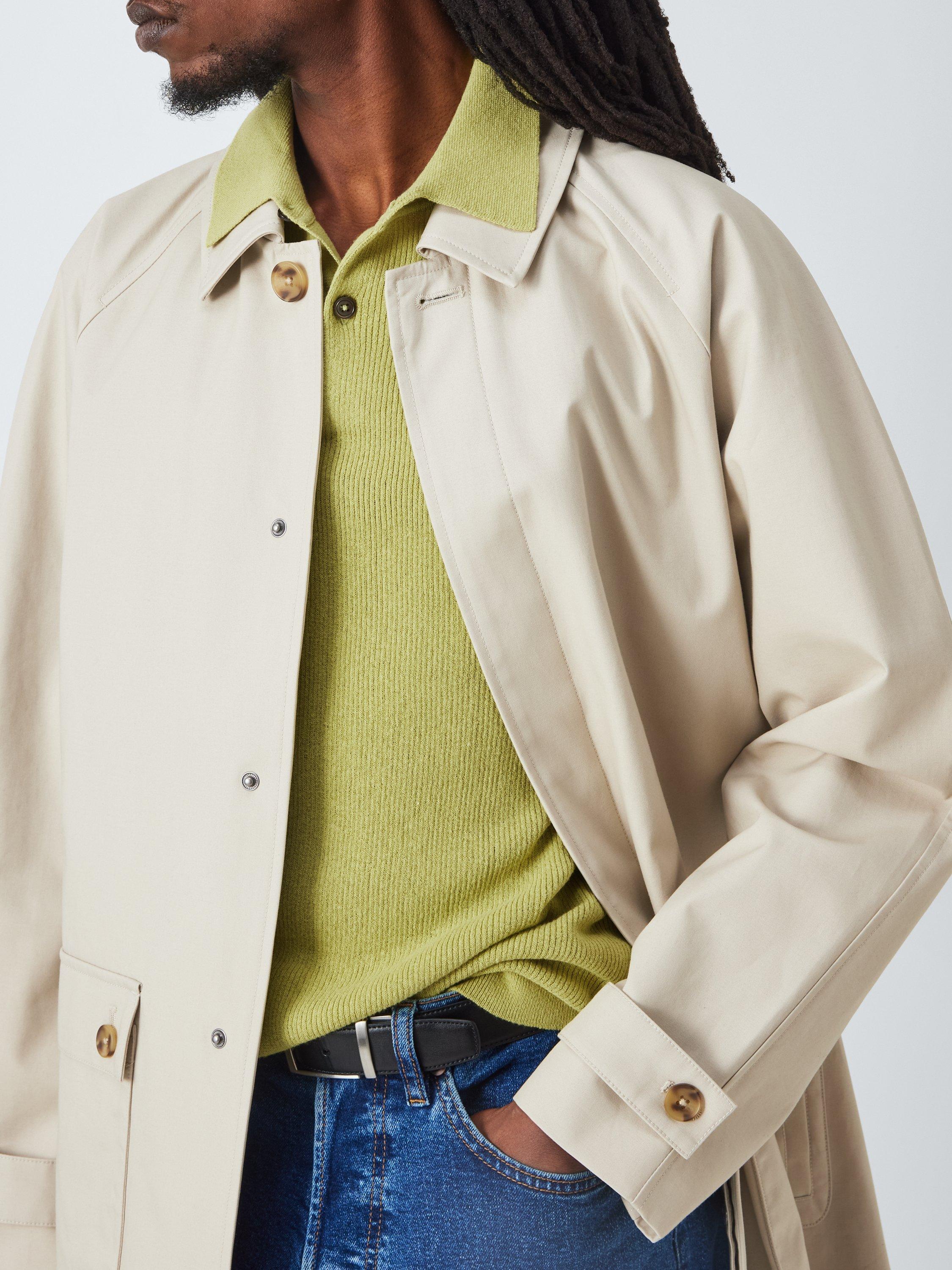 Product image 6 of 6, which shows John Lewis Short Sleeve Wide Rib Knit Polo Shirt, Sapling, M
