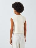John Lewis ANYDAY Grown On Sleeve Crop Top, Cream