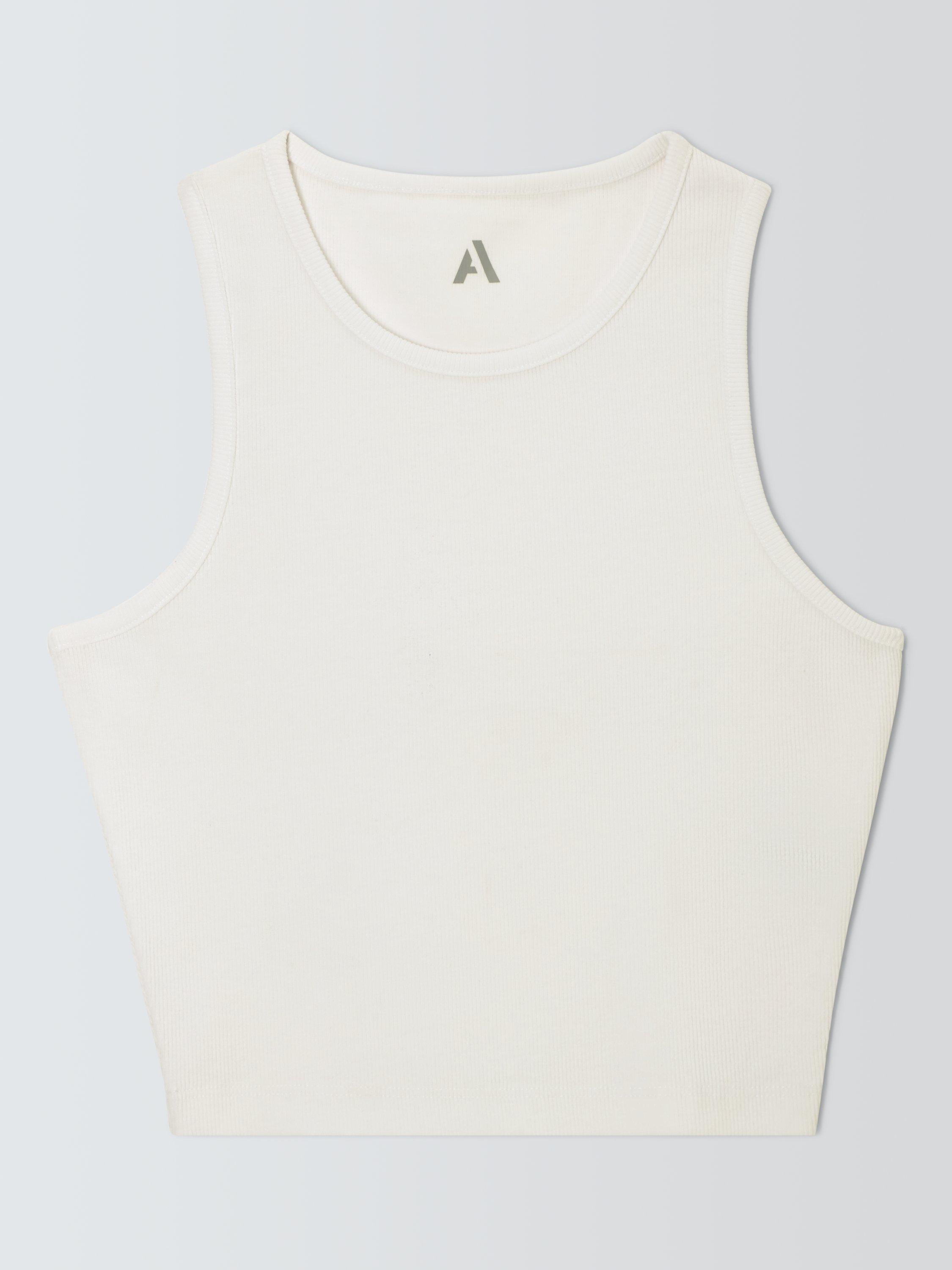 Product image 4 of 6, which shows John Lewis ANYDAY Grown On Sleeve Crop Top, Cream, XS