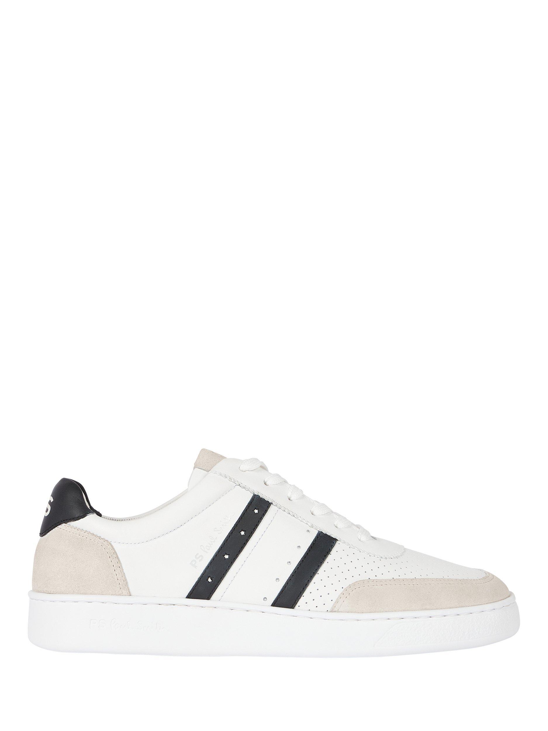 Product image 1 of 5, which shows Paul Smith Birch Leather Trainers, White, 9
