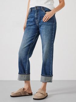 HUSH Agnes Straight Leg Jeans, Vintage Wash Blue