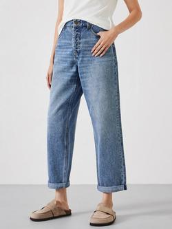 HUSH Button Fly Boyfriend Jeans, Light Blue Authentic