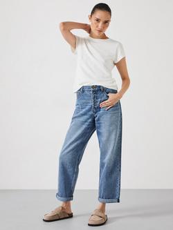 HUSH Button Fly Boyfriend Jeans - view 2, Light Blue Authentic