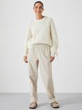 HUSH Francis Buckle Cuff Wool Rich Jumper, Off White