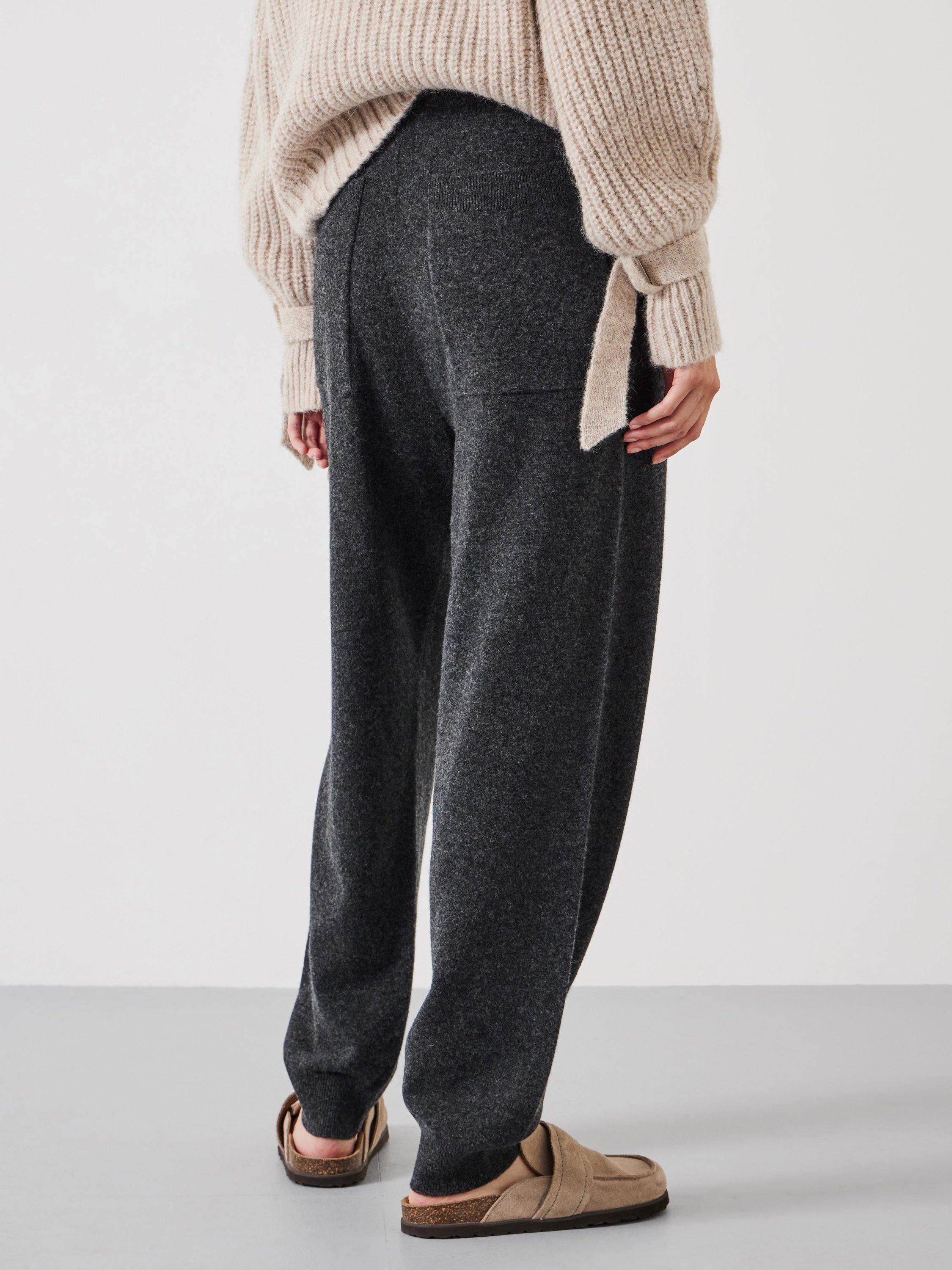Product image 3 of 5, which shows HUSH Daisy Pure Merino Wool Joggers, Charcoal Grey Marl, XXS