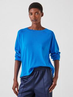 HUSH Matilda Cotton Raglan Top, Bright Blue