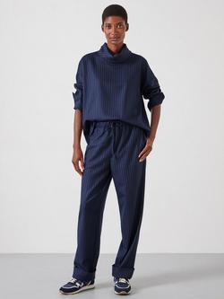 HUSH Pinstripe Top, Navy - view 2, Navy