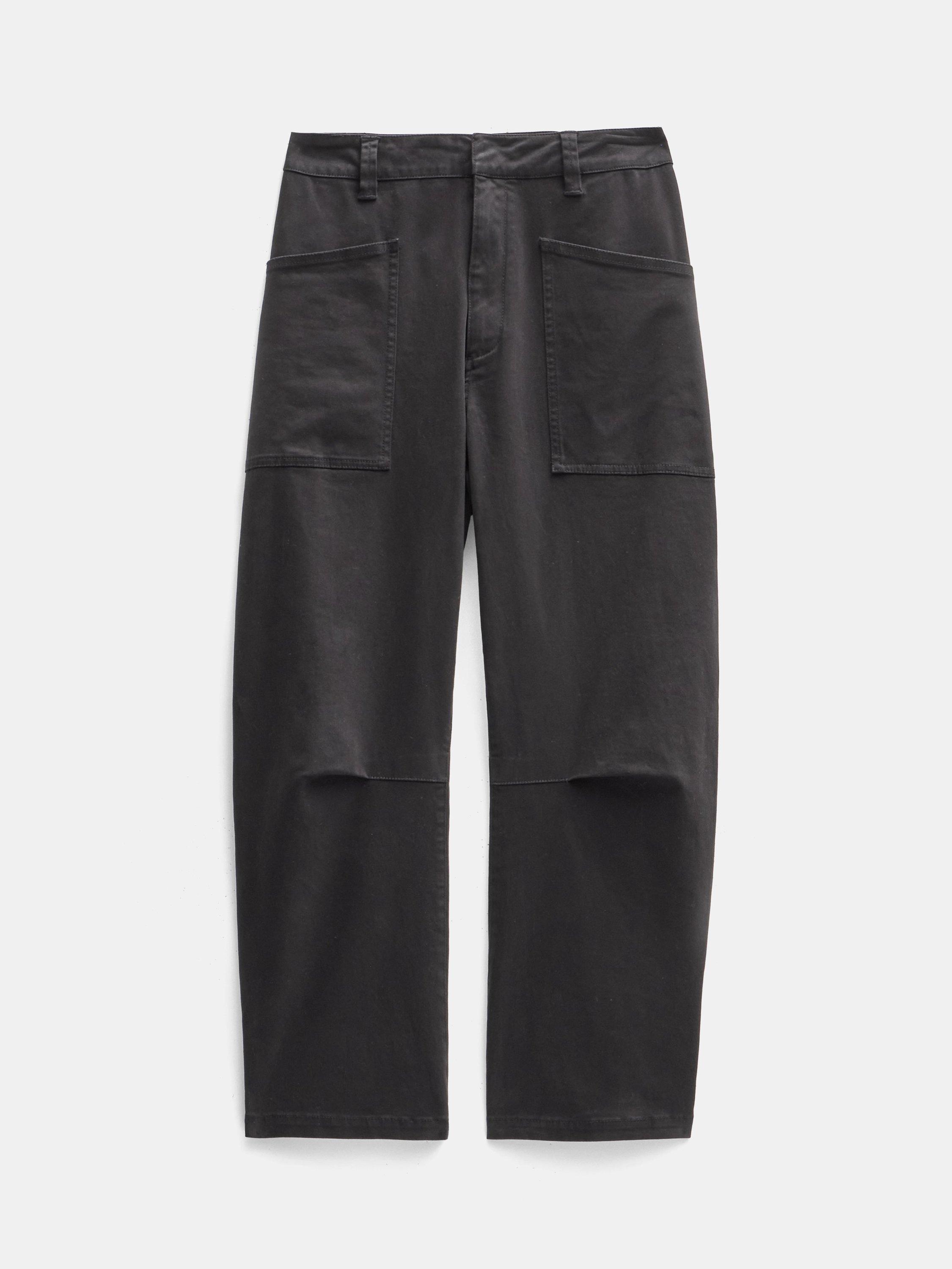 Product image 6 of 6, which shows HUSH Cordi Barrel Leg Trousers, Dark Charcoal Grey, 10