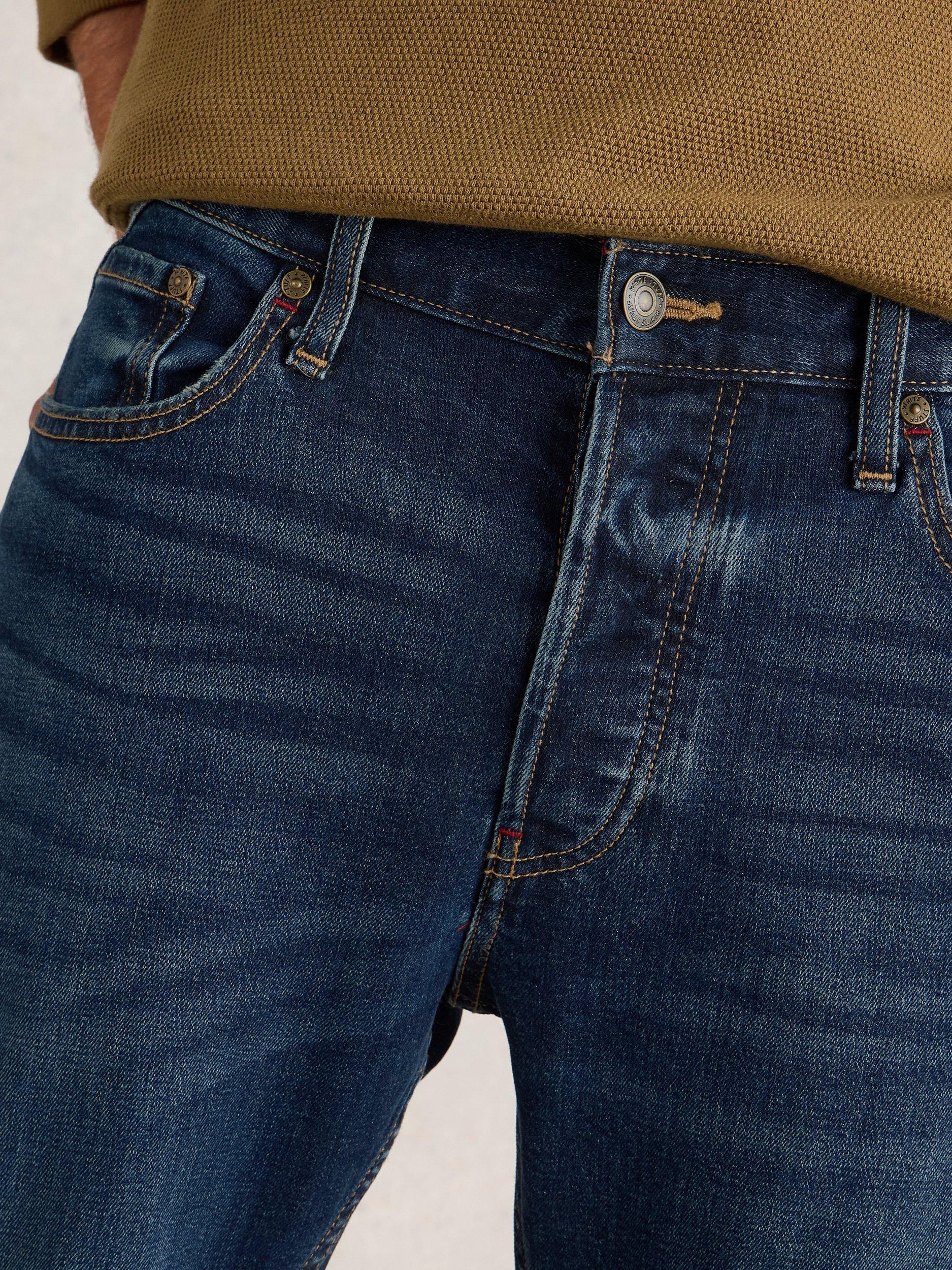 Product image 3 of 7, which shows White Stuff Eastwood Straight Fit Jeans, Mid Blue, 30S