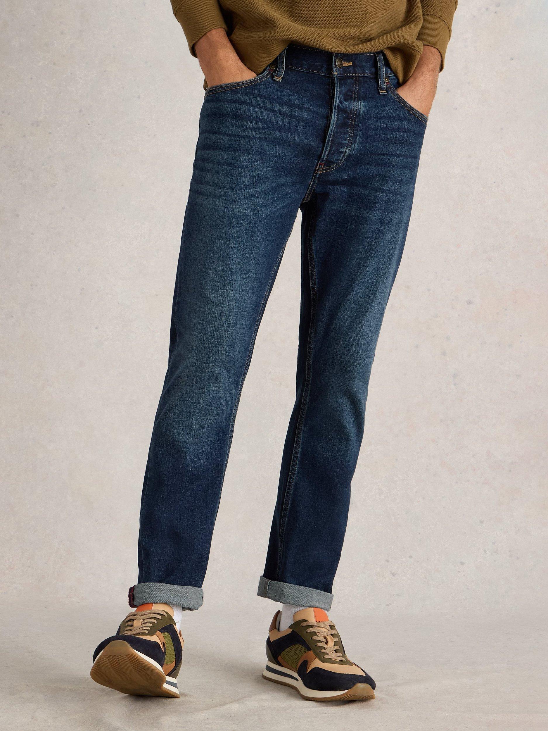 Product image 4 of 7, which shows White Stuff Eastwood Straight Fit Jeans, Mid Blue, 30S