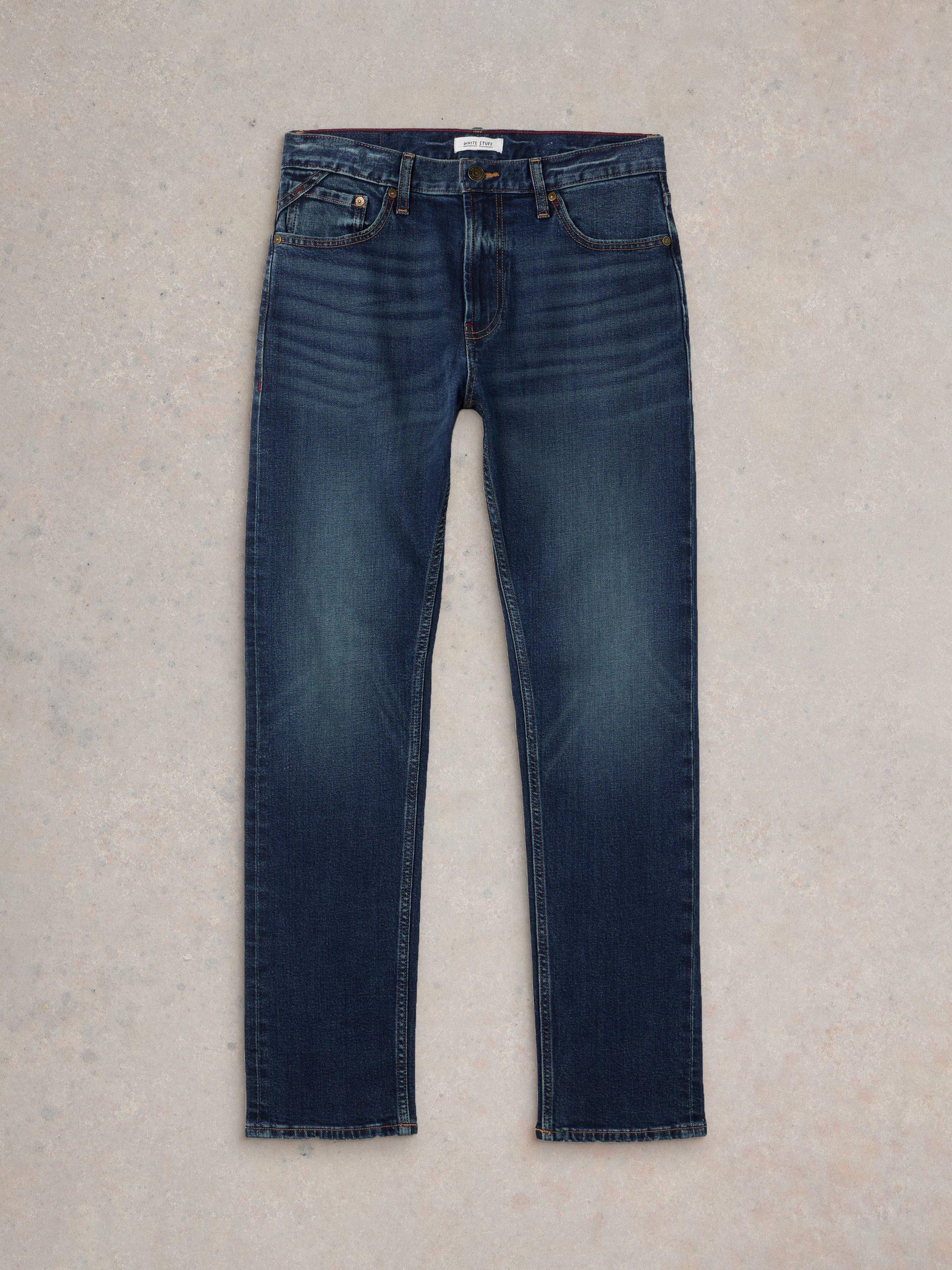 Product image 5 of 7, which shows White Stuff Eastwood Straight Fit Jeans, Mid Blue, 30S
