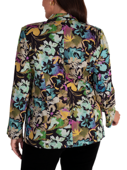 chesca Garden Flower Jacket, Black/Multi - view 2, Black/Multi
