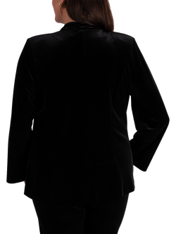 chesca Stretch Velvet Jacket, Black - view 2, Black
