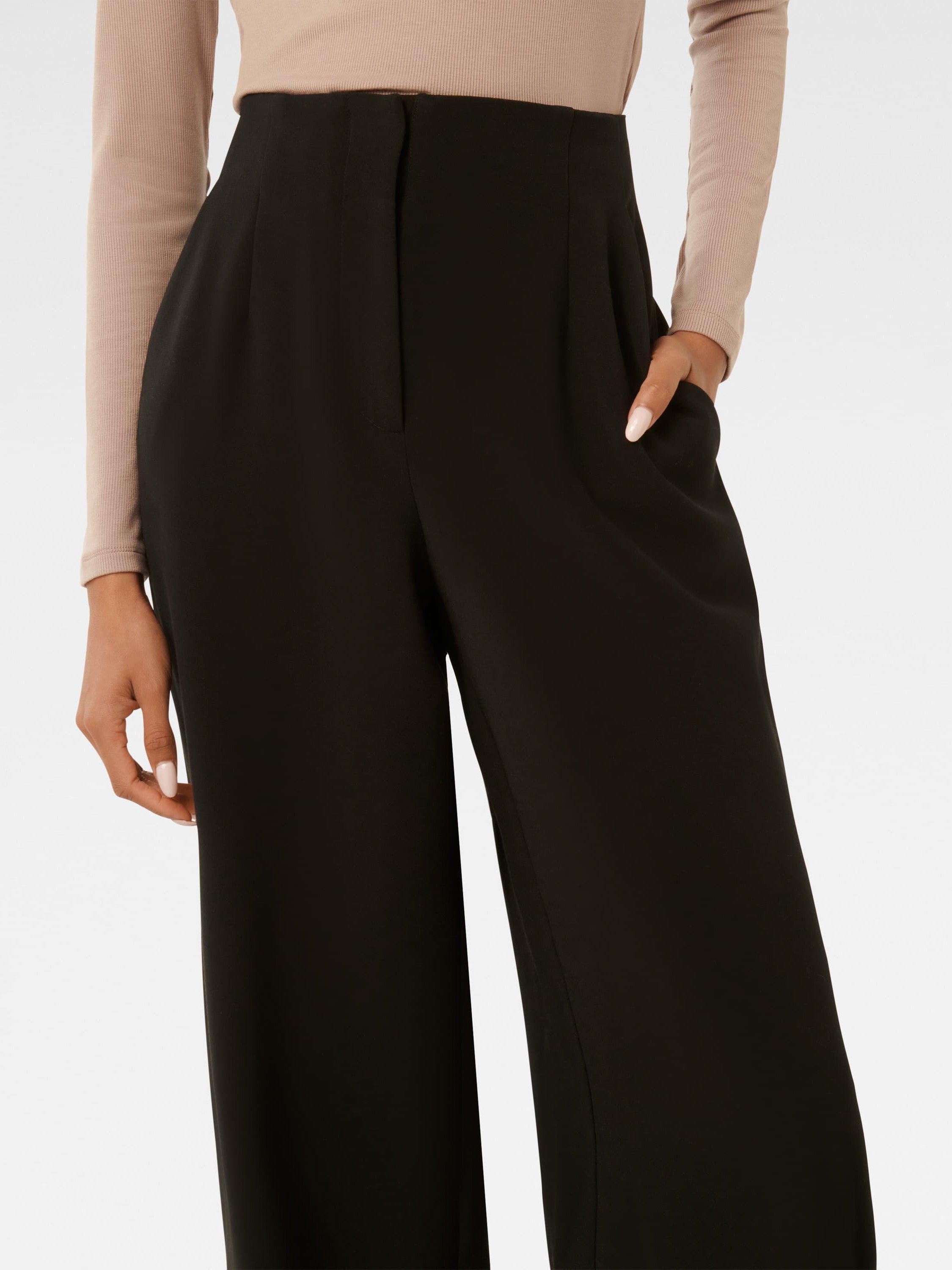 Product image 4 of 5, which shows Forever New Freya Petite Wide Leg Trousers, Black, 4