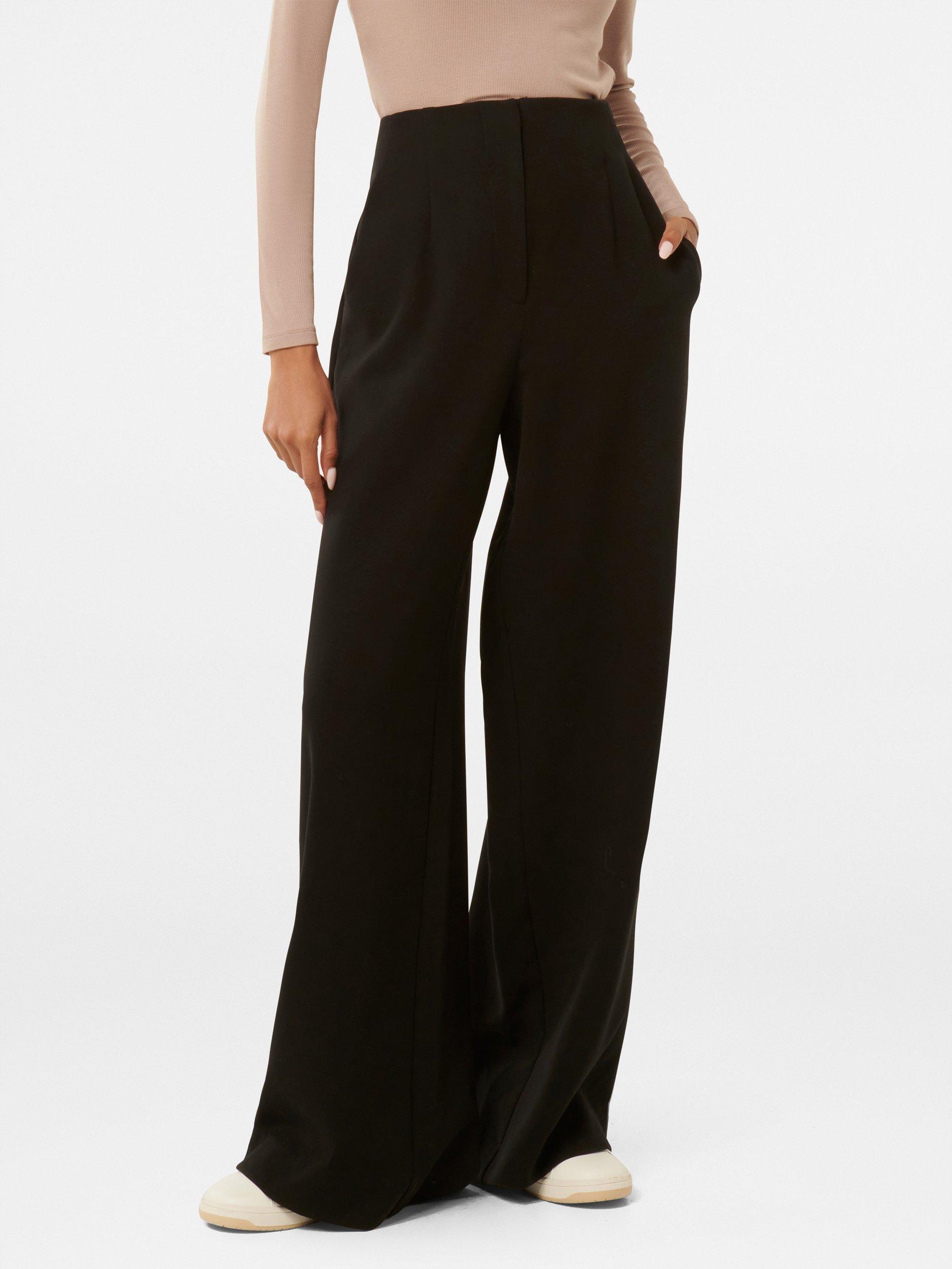 Product image 5 of 5, which shows Forever New Freya Petite Wide Leg Trousers, Black, 4