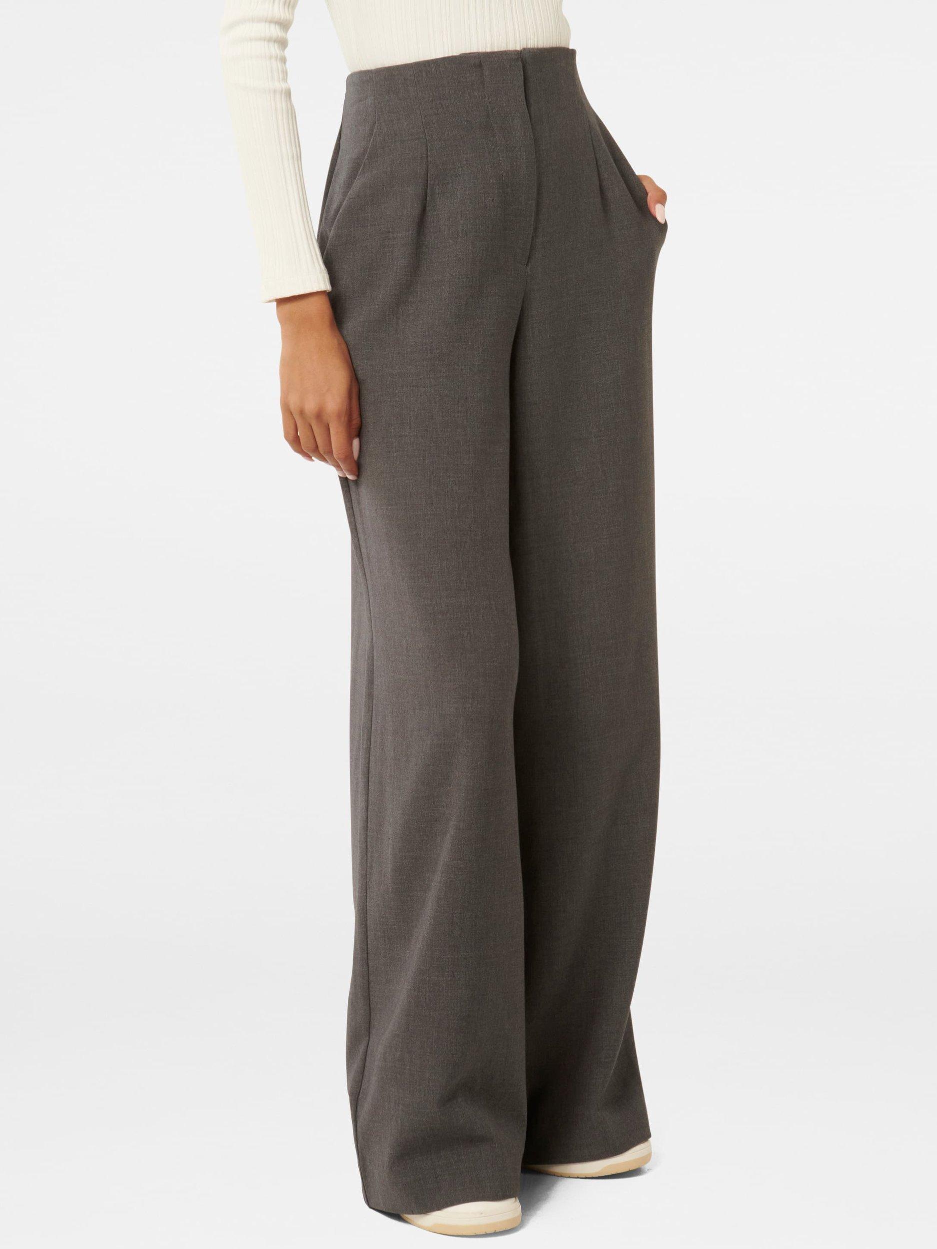 Product image 3 of 5, which shows Forever New Freya Petite Wide Leg Trousers, Grey Marle, 4