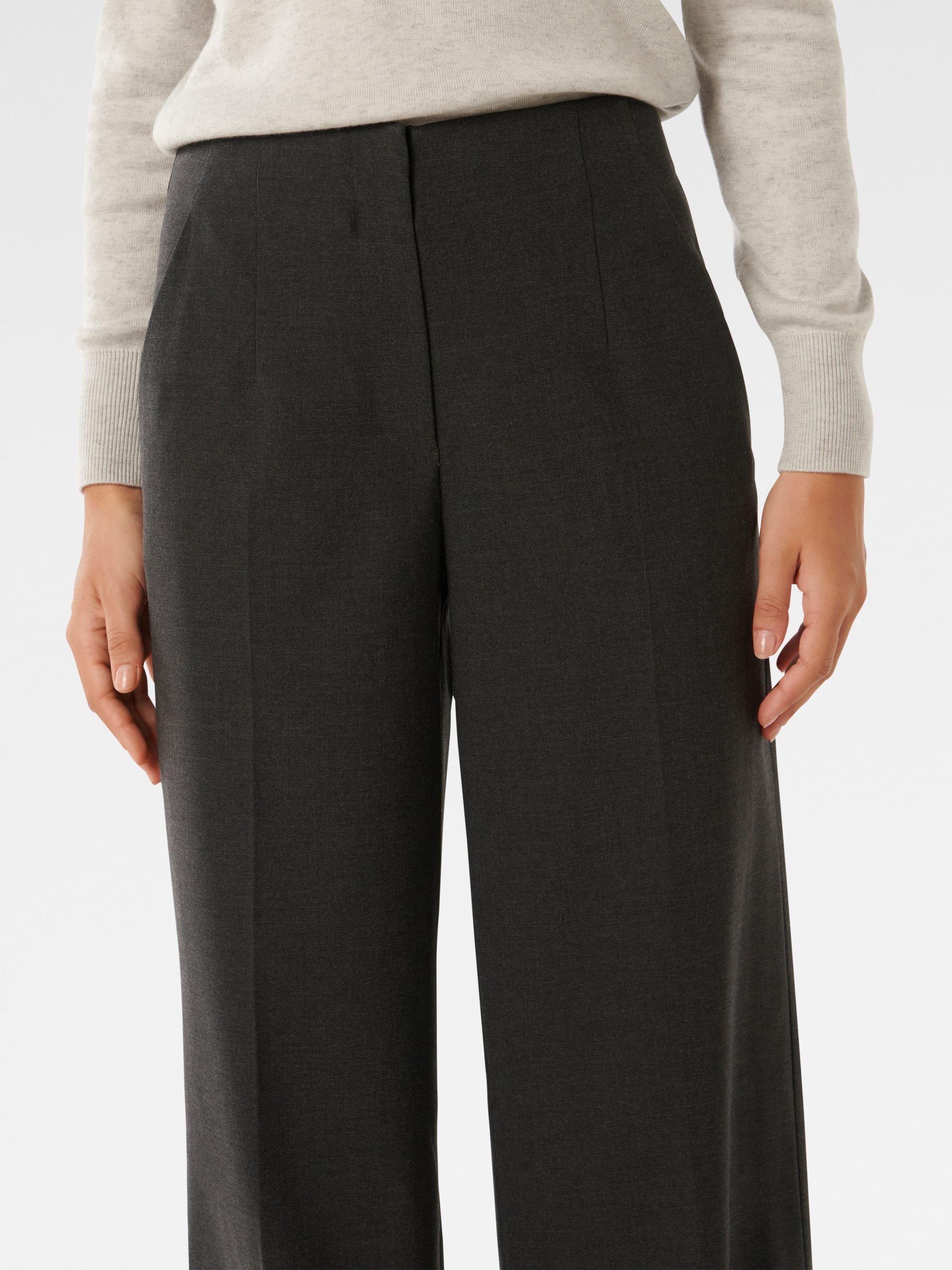 Product image 4 of 5, which shows Forever New Frieda High Waist Wide Leg Trousers, Charcoal, 6