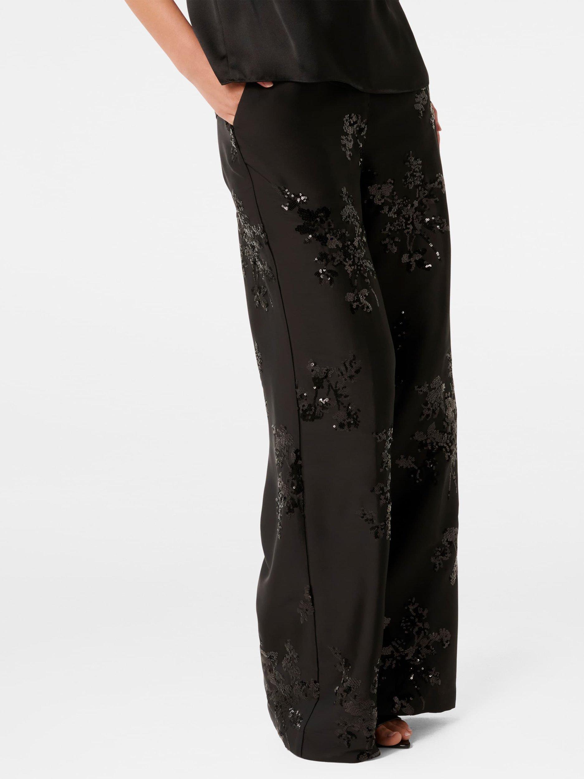 Product image 3 of 5, which shows Forever New Sonnie Sequin Trousers, Black, 4