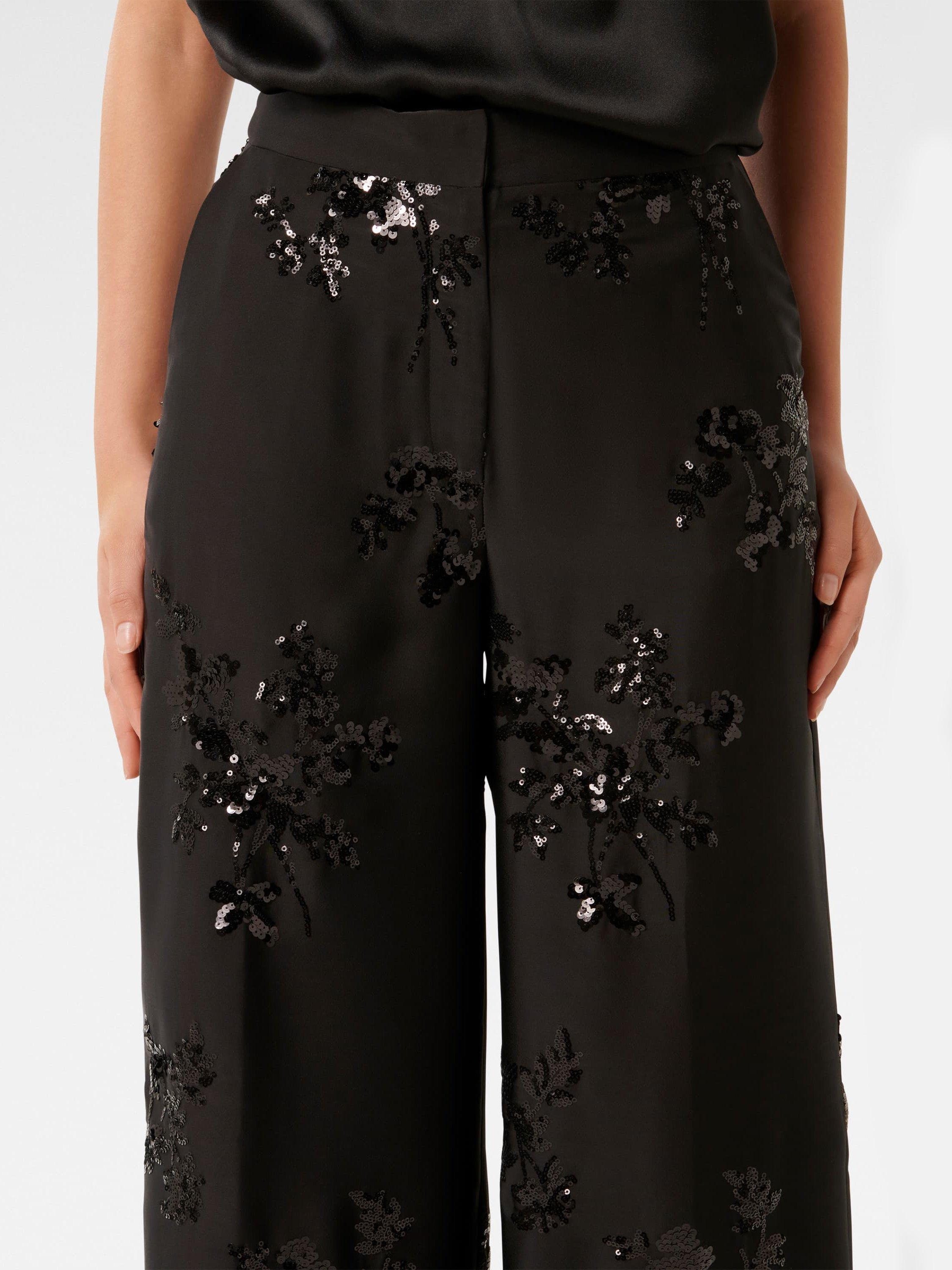 Product image 4 of 5, which shows Forever New Sonnie Sequin Trousers, Black, 4