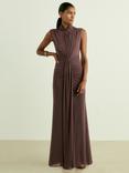 Reiss Daniella Sleeveless Ruched Maxi Dress