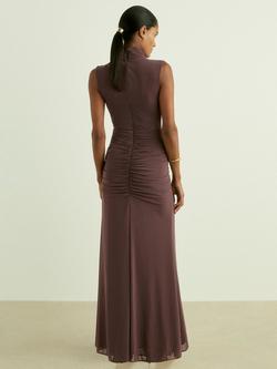 Reiss Daniella Sleeveless Ruched Maxi Dress - view 2, Taupe