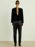 Reiss Elea Satin Trousers, Black
