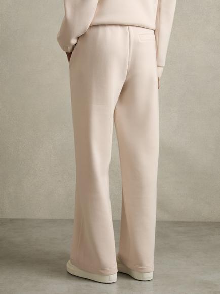 Reiss Laney Drawstring Waist Wide Leg Joggers - view 2, Stone