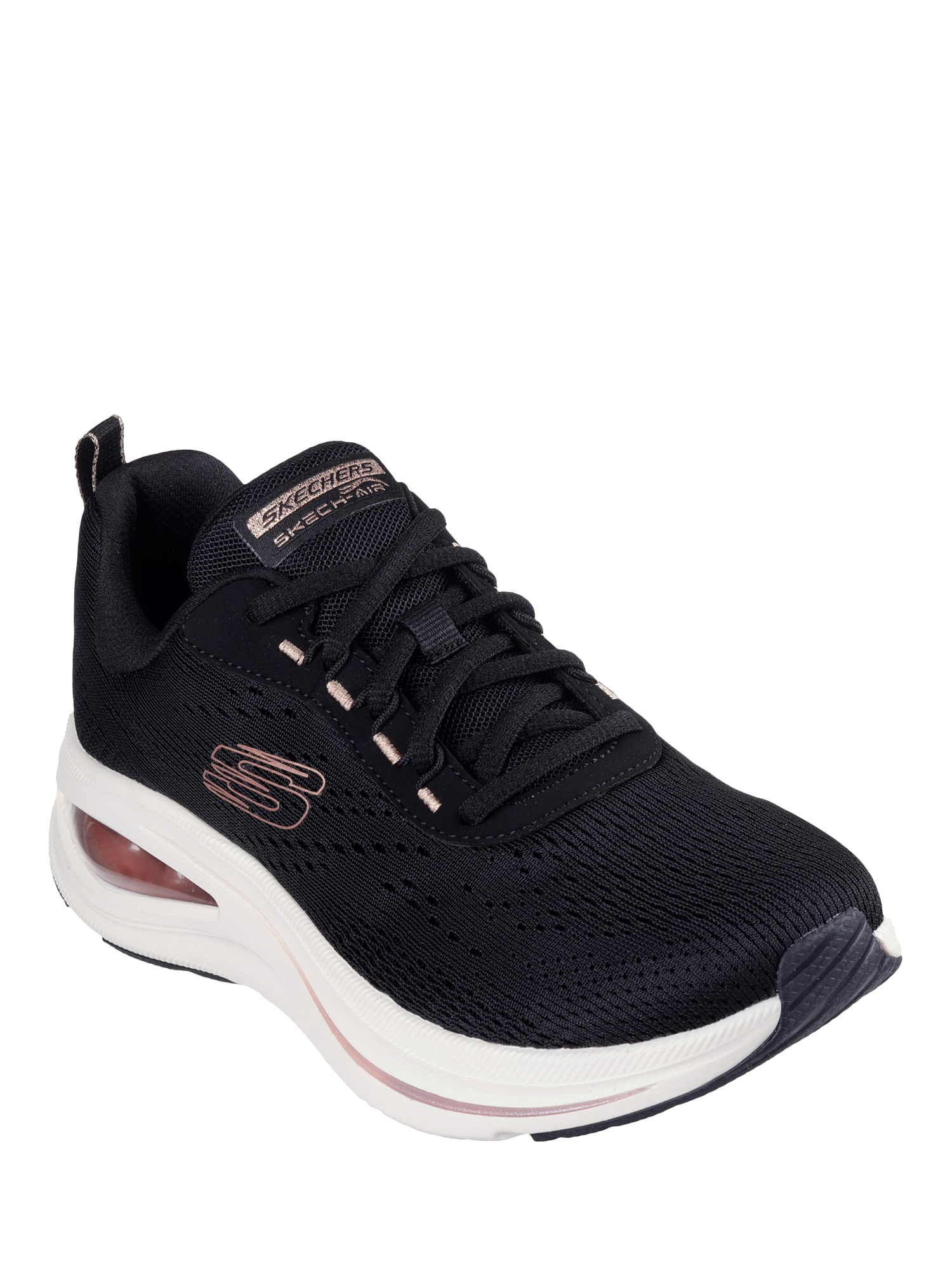 Skechers Skech Air Meta Trainers Black Rose Gold