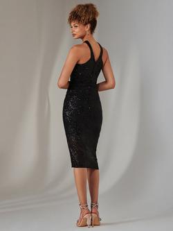 Jolie Moi Sequin Bodycon Dress - view 2, Black