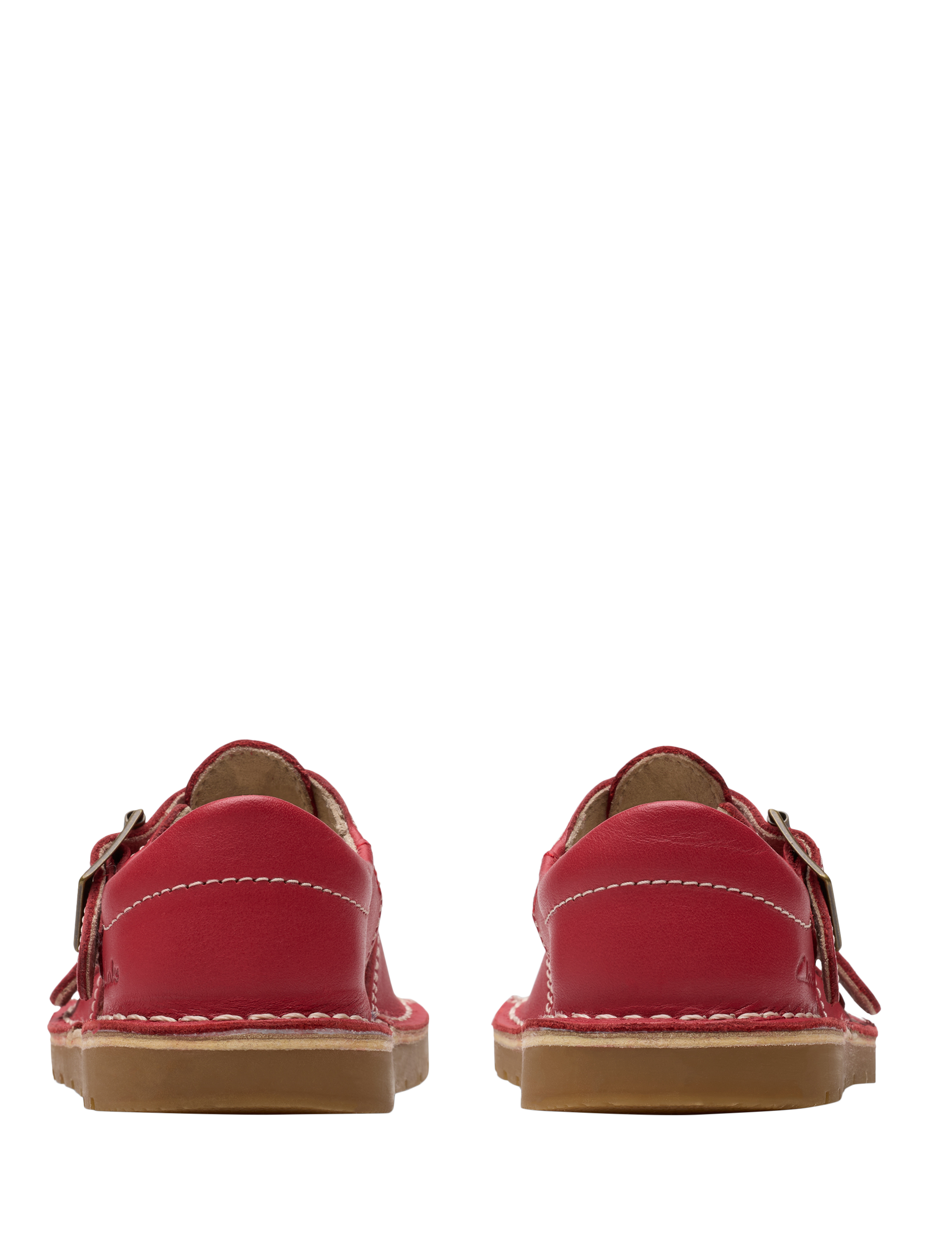 Product image 5 of 7, which shows Clarks Kids' Playsun Reef Sandals, Red Leather, 4 F Jnr